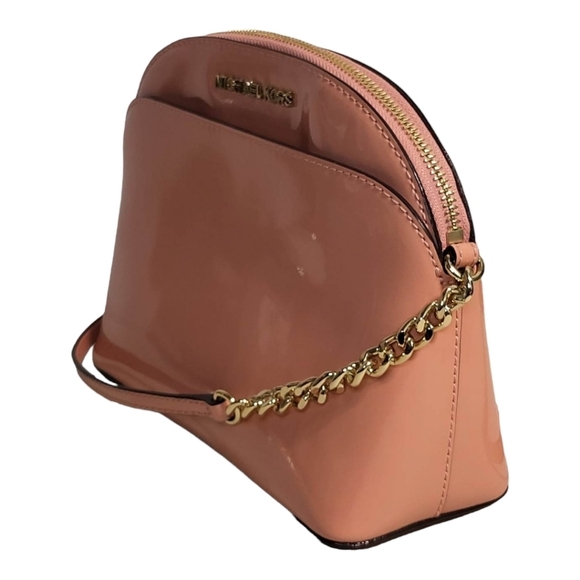 Michael Kors Emmy Peach Patent Leather Crossbody Bag NWT - Picture 3 of 16